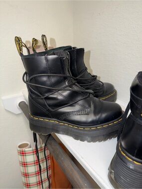 Lace up Dr Martens platform boots